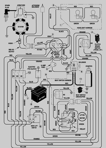 Electrical System Diagram and Parts List for 461603X48A 2003 Briggs and Stratton Lawn Tractor